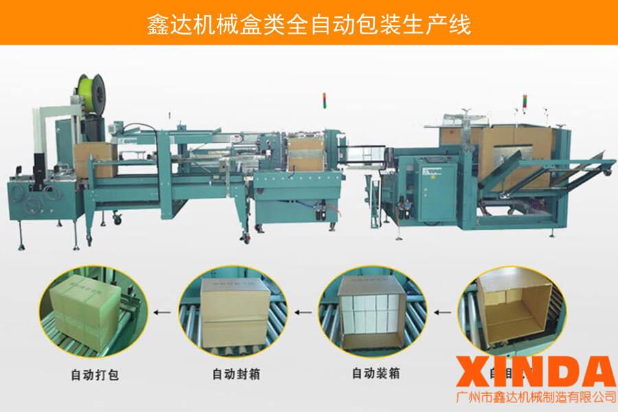 盒類產品全自動化包裝生產線設備,廠家直銷—廣州鑫達機械